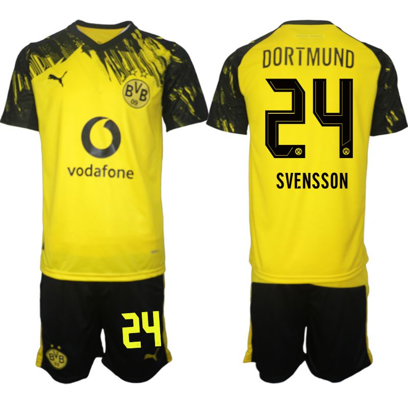 Men 2025-2026 Club Borussia Dortmund home Yellow #24 Soccer Jersey